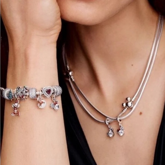 PANDORA Disney Minnie Mouse Silhouette Christmas Dangle Charm w/box - Picture 3 of 10